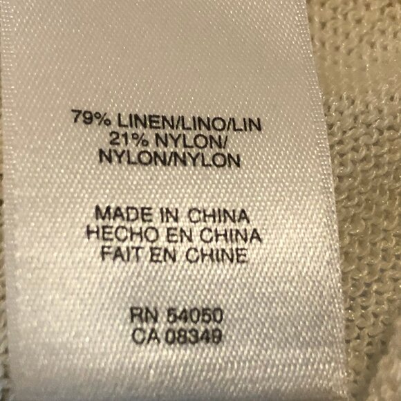 🌾 Jones New York Collection Woman Linen-Blend Top – 0X – Ivory – Quiet Luxury S - Picture 6 of 8